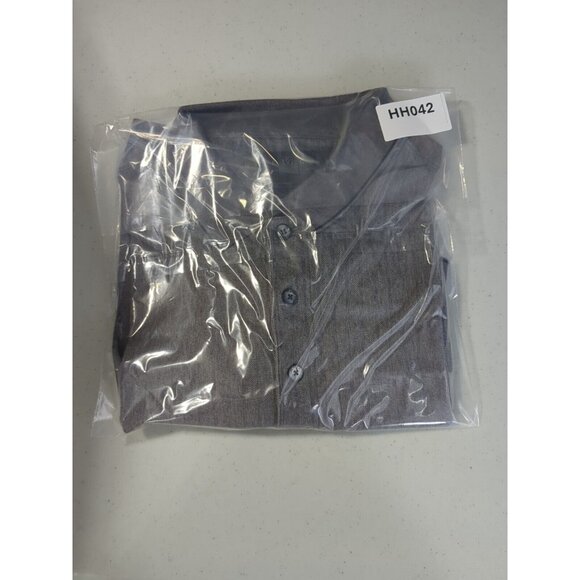 Nike Golf Mens X-Large Dri Fit Gray Short Sleeve Quarter Button Up Polo Shirt - Picture 12 of 12